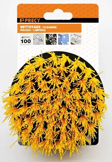 Bàn chải làm sạch phẳng màu vàng vật liệu PP 100mm - sản phẩm chăm sóc vệ sinh hiệu quả hình ảnh 1-description