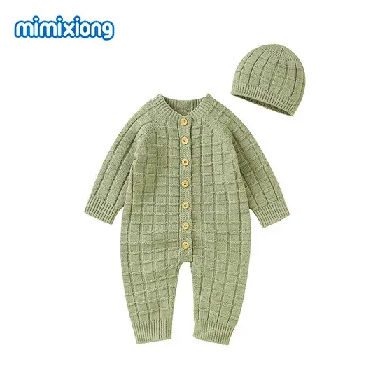 Bộ đồ thun dệt kim thiết kế độc đáo cho trẻ em, kèm mũ phong cách hình ảnh 1-description