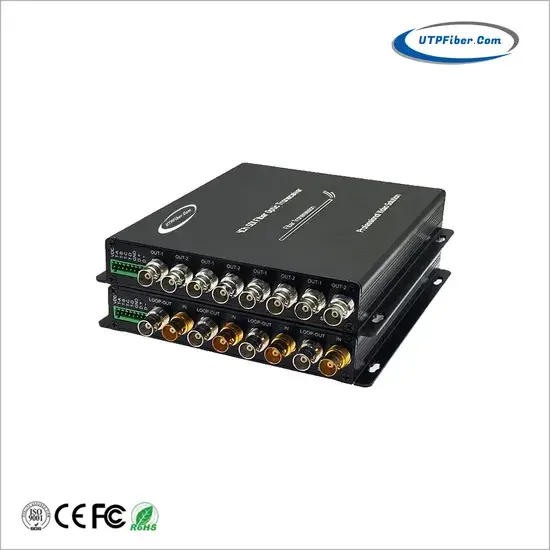 Bộ chuyển đổi quang SDI 1080P 60Hz 4 kênh 3G với tính năng Tally và RS485, khoảng cách lên đến 20km hình ảnh 1-description