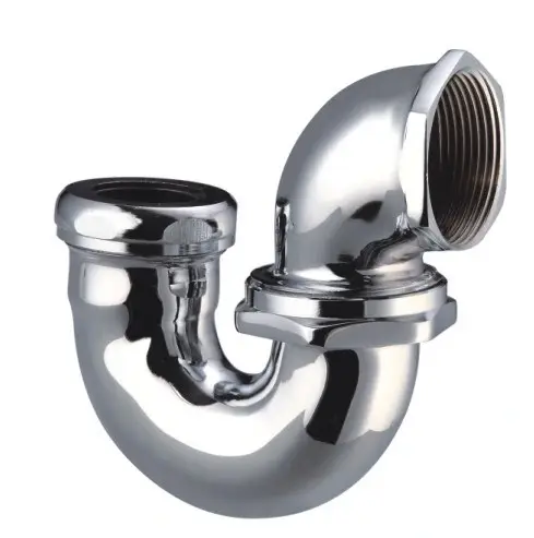 Bộ P-Trap Chậu Rửa Mạ Crom 17 Ống J Bằng Đồng Dày, Cao Đầu Vào - Bẫy Chậu Rửa Hạng Nặng 1-1/2 hình ảnh 1-description