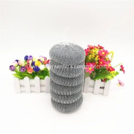 Bộ chổi chà nồi chảo kim loại làm từ bọt sắt được sản xuất tại nhà máy hình ảnh 1-description