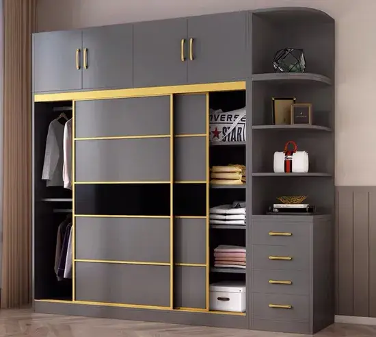 Bộ tủ quần áo phòng ngủ hiện đại bán chạy, dành cho khách sạn và bán buôn hình ảnh 1-description