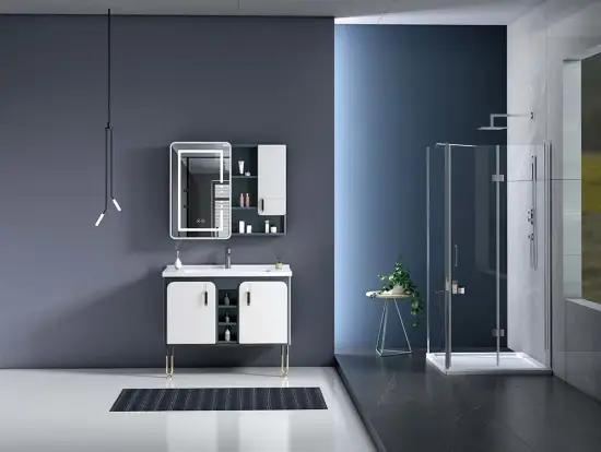 Tủ lavabo PVC phòng tắm: Sự kết hợp đẳng cấp giữa mặt đá nhân tạo, bồn sứ và tủ gương hình ảnh 1-description