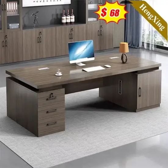 Bàn làm việc điều hành và bàn máy tính văn phòng bền bỉ, thiết kế hiện đại từ gỗ tự nhiên hình ảnh 1-description