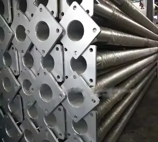 Đèn bảng ODM Đèn hai tay thép đường năng lượng mặt trời nhôm Cột đèn LED hiệu suất cao hình ảnh 1-description