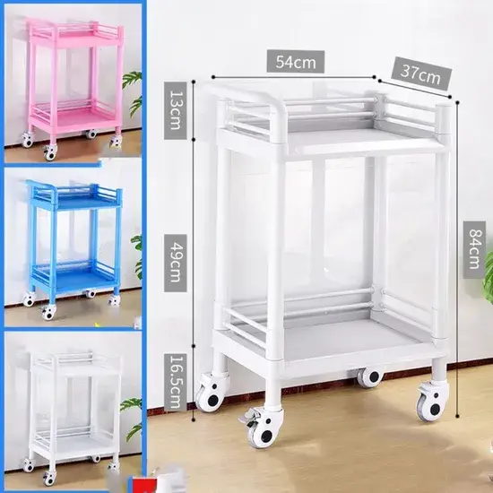 Xe đẩy dụng cụ làm đẹp ABS - Công cụ chăm sóc da hiện đại, xe nhiều tầng tiện lợi hình ảnh 1-description