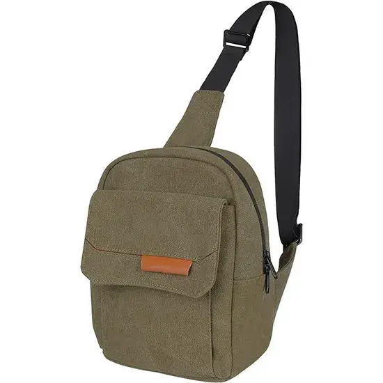 Túi máy ảnh SLR chéo bằng vải canvas, phong cách thời trang và tiện ích lưu trữ di động nhỏ hình ảnh 1-description