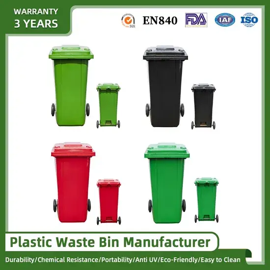 Thùng đựng rác đạp chân hình chữ nhật PP chất lượng cao phục vụ nhu cầu thương mại và gia đình, sử dụng trong nhà và ngoài trời hình ảnh 1-description