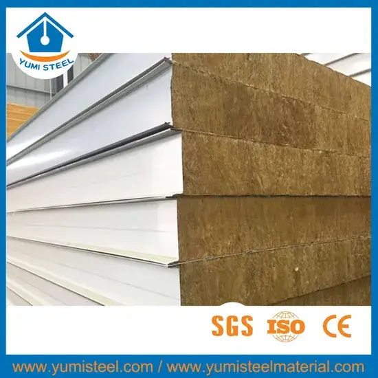 Bông khoáng vật liệu sandwich tấm tường kim loại cách nhiệt hiệu quả hình ảnh 1-description