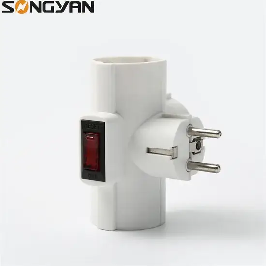 Bộ chuyển đổi ổ cắm điện hình chữ T - Sản phẩm bảo vệ quá áp từ Đức hình ảnh 1-description