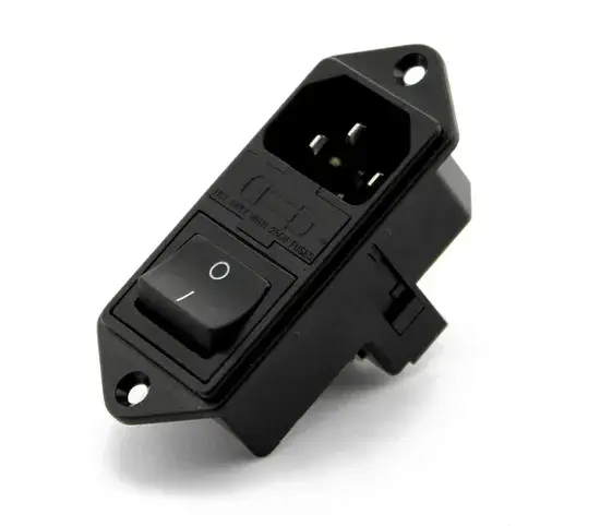 Bộ giữ cầu chì En60320 C14+Double kèm theo ổ cắm có chứng nhận UL CE CCC CQC hình ảnh 1-description