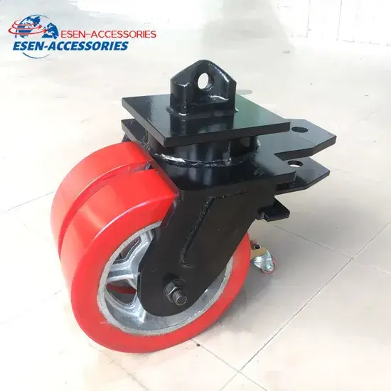 Sàn cứng 6 màu đỏ với bánh xe Urethane di động hình ảnh 1-description