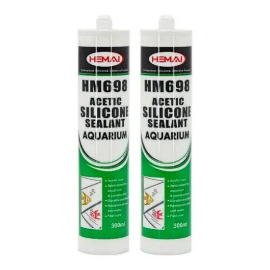Chất silicone axetic khô nhanh HM698 - Giải pháp kín bể cá tiên tiến cho kính lớn hình ảnh 1-description