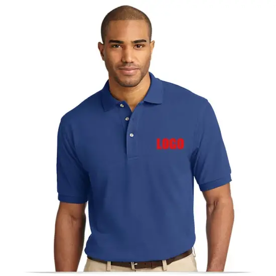 Logo đồng phục cao cấp từ vải polo cotton dành cho nam và bé trai hình ảnh 1-description