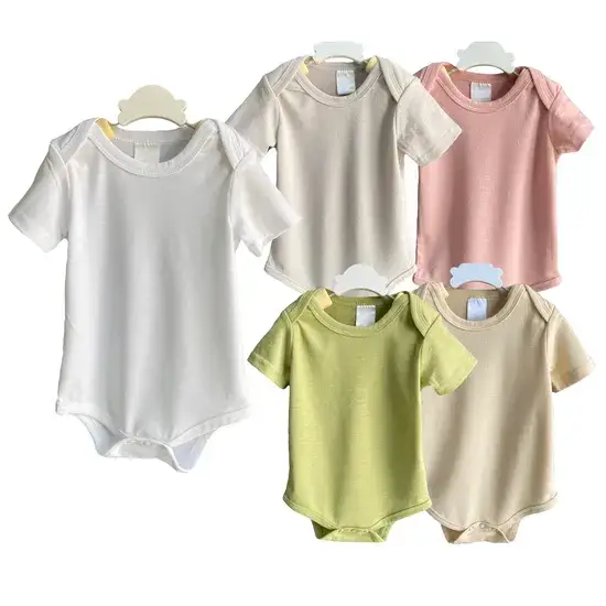 Bộ đồ ngủ bé sơ sinh vải polyester mềm mại tay ngắn cho bé trai và bé gái hình ảnh 1-description