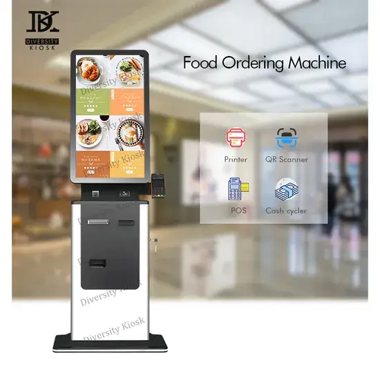 Thiết bị Kiosk tương tác tự động với máy in Android 80mm hình ảnh 1-description