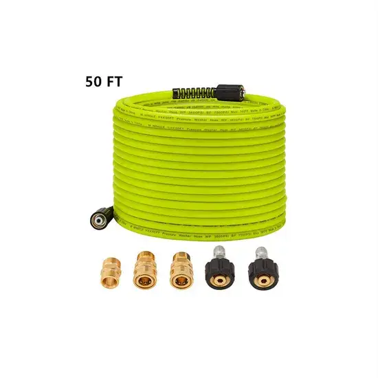 Ống Thay Thế Áp Lực Cao Cho Máy Rửa Xe - Bộ Kết Nối Nhanh M22 14mm và Ứng Dụng Vệ Sinh Màu Xanh hình ảnh 1-description