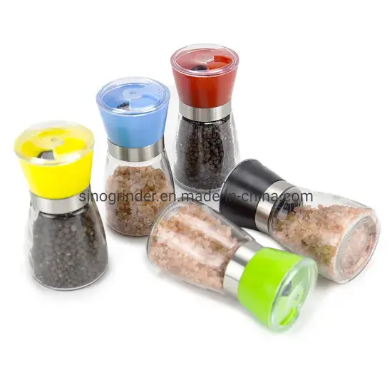 Bộ xay muối và tiêu Amazon thủ công, với nắp được làm từ gốm hình ảnh 1-description