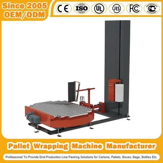 Máy quấn pallet tự động sử dụng màng co cuộn phim kéo liền cho máy phay và máy khoan hình ảnh 1-description
